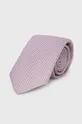 różowy BOSS krawat z domieszką jedwabiu 50475667 Męski