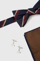 темно-синій Набір - краватка-метелик, хустка і запонки для манжетів Selected Homme Чоловічий