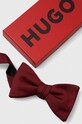 HUGO mucha jedwabna 50468400 bordowy SS24