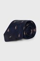 Μεταξωτή γραβάτα Polo Ralph Lauren σκούρο μπλε 712883557003