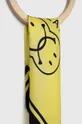 Шовкова кишенькова хустка Moschino x Smiley жовтий