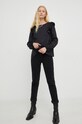 The Kooples bluzka FTOP25022K czarny AW22