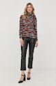 Red Valentino bluzka jedwabna 1R3AB1Y06HS czarny AW22