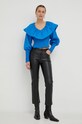 Gestuz bluzka bawełniana 10906508 niebieski AW22