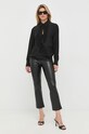 Шелковая рубашка Victoria Beckham 1322WSH003732C чёрный AW22