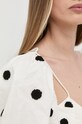 For Love & Lemons bluzka lniana CT1862.SU22 beżowy