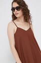 Хлопковое платье Sisley коричневый 42FFLV02T.068