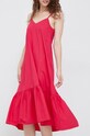 Sisley rochie din bumbac roz 42FFLV02T.2C9