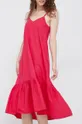różowy Sisley sukienka bawełniana