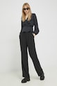 Abercrombie & Fitch bluzka KI140.2625.900 czarny AW22