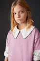 bijela Dječja pamučna bluza Sisley Za djevojčice