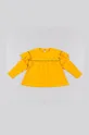 žltá Detské tričko s dlhým rukávom zippy Dievčenský