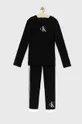 crna Dječja pamučna pidžama Calvin Klein Underwear Za dječake