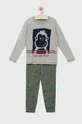 серый Детская хлопковая пижама United Colors of Benetton Для мальчиков