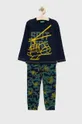 tmavomodrá Detské bavlnené pyžamo United Colors of Benetton Chlapčenský