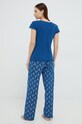 Lauren Ralph Lauren piżama bawełniana niebieski ILN72191