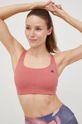 Podprsenka na jogu adidas Performance Coreflow bez kostíc ružová HL8564
