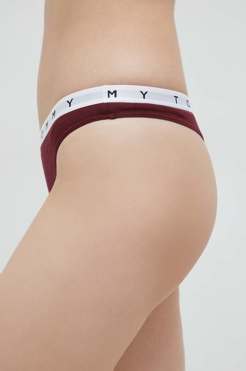 broskvová Tanga Tommy Hilfiger (3-pak)