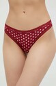 Calvin Klein Underwear stringi (3-pack) wzorzyste bordowy 000QD3802E.9BYY