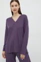 Pyžamové tričko s dlhým rukávom United Colors of Benetton fialová