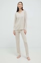 United Colors of Benetton longsleeve piżamowy beżowy 3Z123M856.729