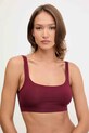 United Colors of Benetton biustonosz dzianina bordowy 3ZQM1R1D4.100