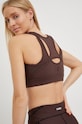 Športová podprsenka P.E Nation Rudimental bez kostíc hnedá 22PE3C001
