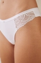 women'secret figi Rib Lace White 48 % Bawełna, 37 % Wiskoza, 9 % Poliamid, 6 % Elastan