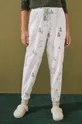 Βαμβακερό παντελόνι πιτζάμα women'secret Mix & Match Mountain λευκό