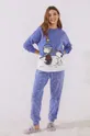 kék women'secret pizsama Snoopy Ski Női