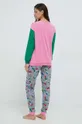 Βαμβακερές πιτζάμες United Colors of Benetton X Looney Tunes, Sylwester I Tweety ροζ