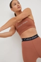 brązowy Calvin Klein Performance biustonosz sportowy Damski