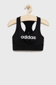 czarny adidas Performance biustonosz sportowy dziecięcy H62268 Dziewczęcy