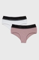 różowy Calvin Klein Underwear figi dziecięce 2-pack Dziewczęcy