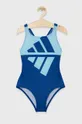 modrá Jednodielne detské plavky adidas Dievčenský