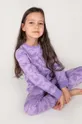 μωβ Παιδικές βαμβακερές πιτζάμες Coccodrillo