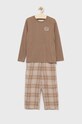 Παιδική πιτζάμα Abercrombie & Fitch σετ μπεζ KI246.2800