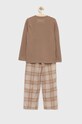 Παιδική πιτζάμα Abercrombie & Fitch KI246.2800 μπεζ AW22