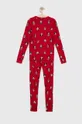 Dječja pamučna pidžama GAP crvena