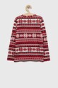 Abercrombie & Fitch longsleeve piżamowy dziecięcy KI246.2813 bordowy AW22