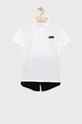 Calvin Klein Underwear piżama bawełniana dziecięca komplet czarny KK0KK00086.9BYY