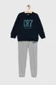 sötétkék CR7 Cristiano Ronaldo gyerek pamut pizsama Gyerek