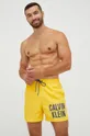 Plavkové šortky Calvin Klein žltá