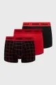 czerwony HUGO bokserki 50480170 (3-pack) Męski