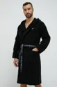 Βαμβακερό μπουρνούζι Emporio Armani Underwear μαύρο