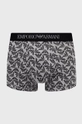 Βαμβακερό μποξεράκι Emporio Armani Underwear 3-pack μαύρο