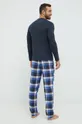 Βαμβακερές πιτζάμες Emporio Armani Underwear σκούρο μπλε