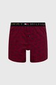 Tommy Hilfiger pamut boxeralsó dzsörzé burgundia UM0UM02344.9BYY