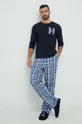 Πιτζάμες και παντόφλες Tommy Hilfiger σκούρο μπλε
