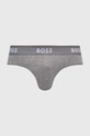 BOSS slipy 3-pack 50475273 szary AA00